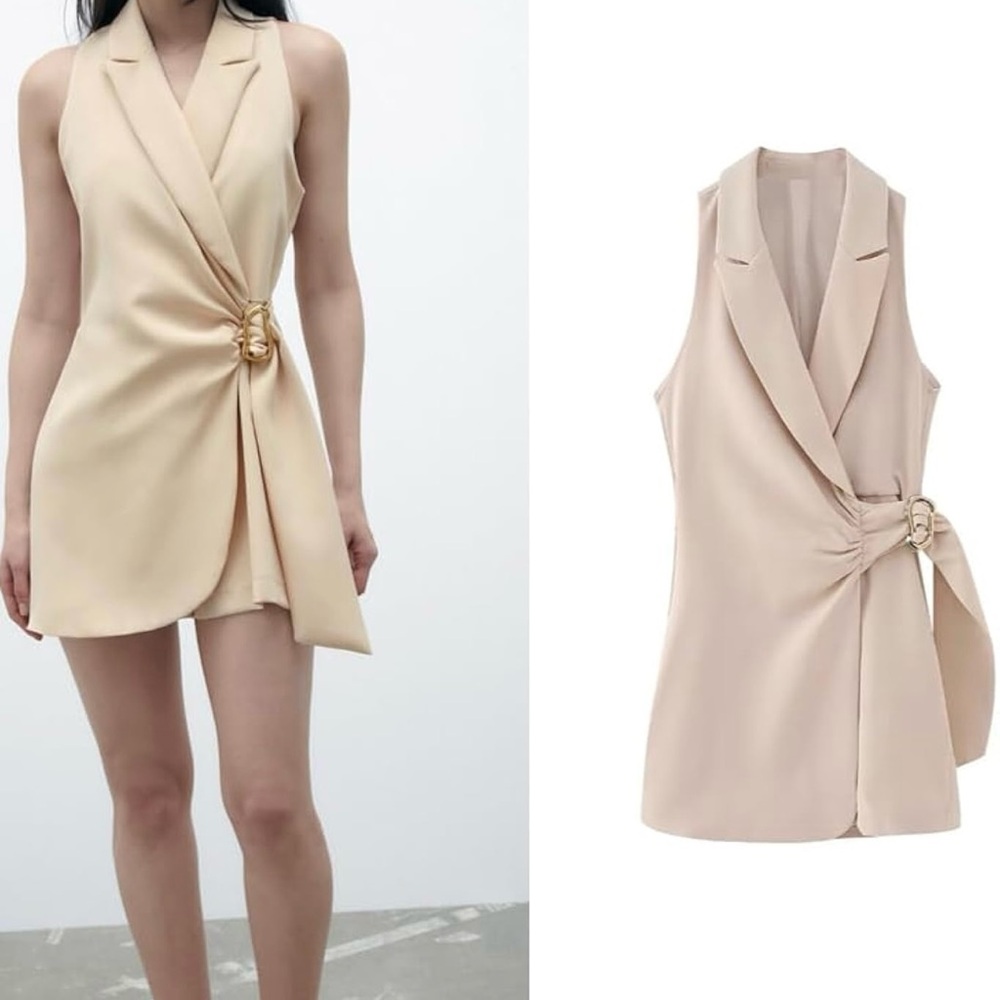 ZARA Buckle Wrap Jumpsuit